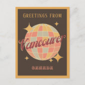Vancouver City Canada Retro Vintage Postkarte (Vorderseite)