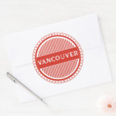 Vancouver City Pride Emblem – Canadian Identity Runder Aufkleber (Umschlag)