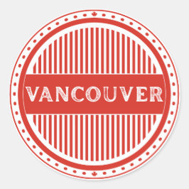 Vancouver City Pride Emblem – Kanadische Identität Runder Aufkleber