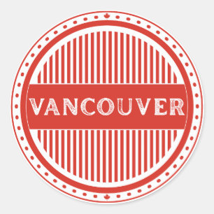 Vancouver City Pride Emblem – Kanadische Identität Runder Aufkleber