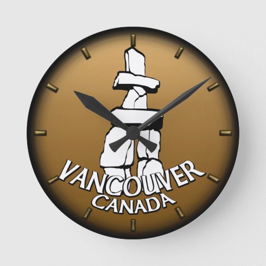Vancouver Clock Ohrs Decor First Nations Clock Runde Wanduhr (Vorderseite)