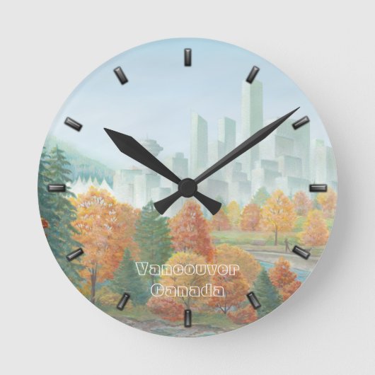Vancouver Clock Personalisiert Vancouver Wall Uhr (Vorderseite)