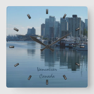 Vancouver Clock Personalized Vancouver Wall Clock Quadratische Wanduhr