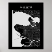 Vancouver Dark City Map Poster (Vorne)