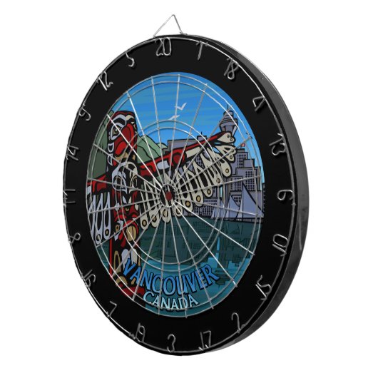 Vancouver Dartboard Cool Vancouver Dartboard Dartscheibe (Vorderseite rechts)