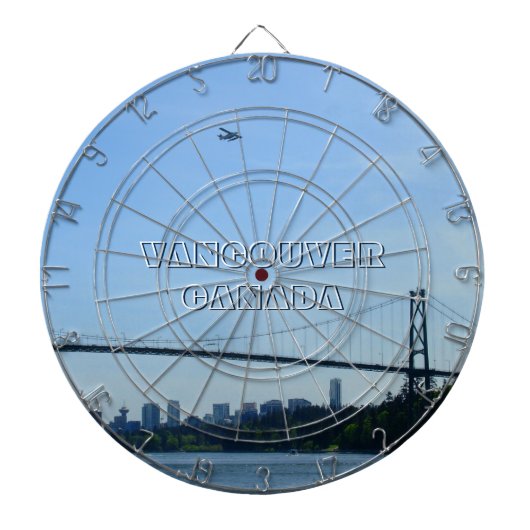Vancouver Dartboard Lions Gate Souvenir Dartboard Dartscheibe (vorne)