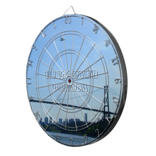 Vancouver Dartboard Lions Gate Souvenir Dartboard Dartscheibe (Vorderseite rechts)