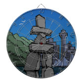 Vancouver Dartboard Totem Pole Souvenir Dartboard Dartscheibe (vorne)