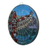 Vancouver Dartboard Totem Pole Souvenir Dartboard Dartscheibe (Vorderseite rechts)