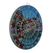 Vancouver Dartboard Totem Pole Souvenir Dartboard Dartscheibe (Vorderseite Links)