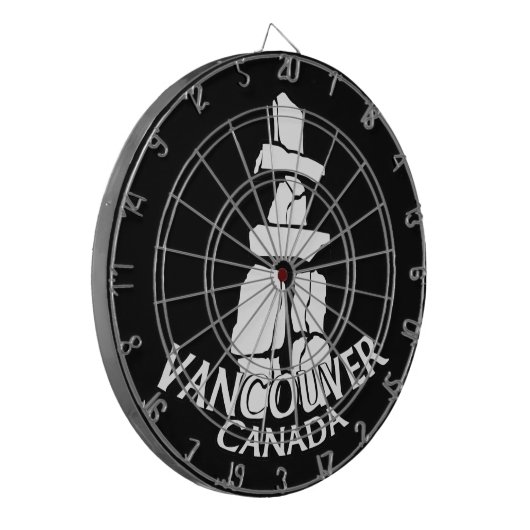 Vancouver Dartboard Vancouver Souvenir Dartboard Dartscheibe (Vorderseite Links)