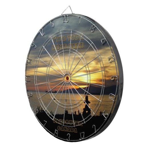 Vancouver Dartboard Vancouver Souvenir Dartboard Dartscheibe (Vorderseite rechts)