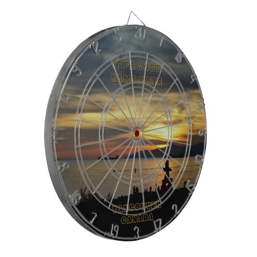 Vancouver Dartboard Vancouver Souvenir Dartboard Dartscheibe (Vorderseite Links)