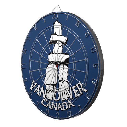 Vancouver Dartboard Vancouver Souvenir Dartboard Dartscheibe (Vorderseite rechts)
