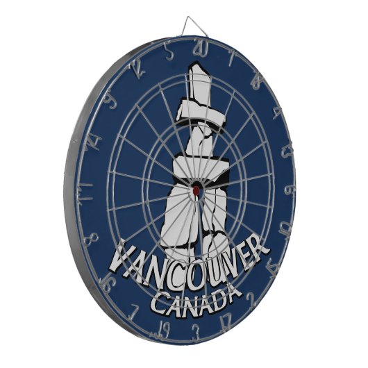 Vancouver Dartboard Vancouver Souvenir Dartboard Dartscheibe (Vorderseite Links)