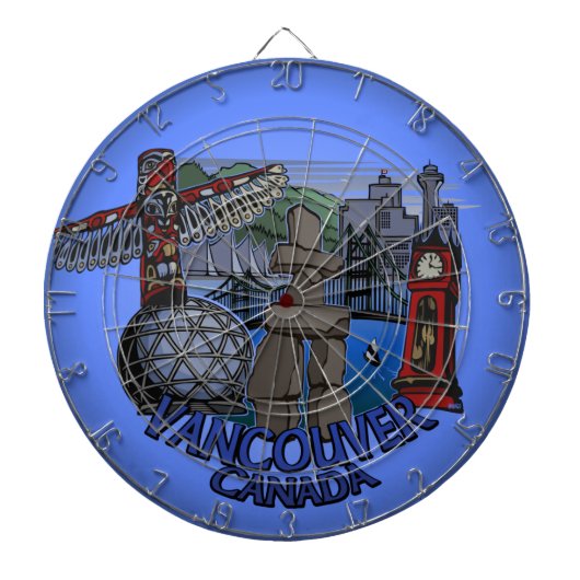 Vancouver Dartboard Vancouver Souvenir Dartboard Dartscheibe (vorne)