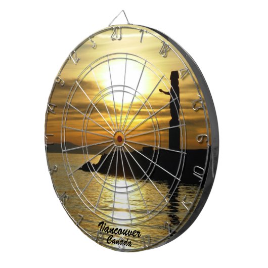 Vancouver Dartboard Vancouver Sunset Dartboard Dartscheibe (Vorderseite rechts)