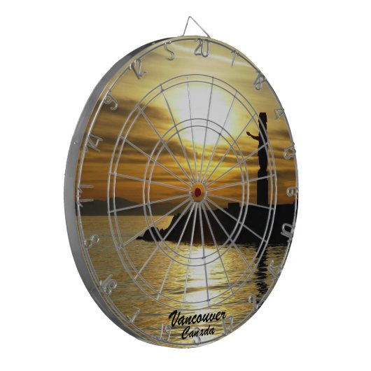Vancouver Dartboard Vancouver Sunset Dartboard Dartscheibe (Vorderseite Links)