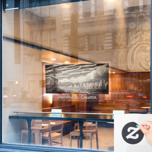 Vancouver Decals Vancouver Souvenir Fensterklammer Fensteraufkleber (Café-Fenster)