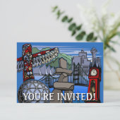 Vancouver Einladungen Personalisiert Vancouver UAW (Stehend Vorderseite)