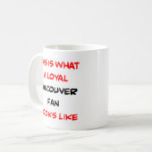 Vancouver-Fan, treu Kaffeetasse (Vorderseite Links)