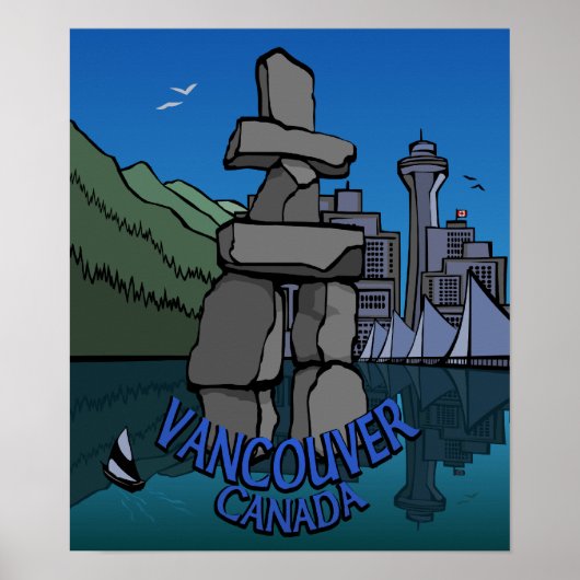 Vancouver First Nation Poster Inukshuk Wohngestalt (Vorne)
