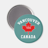 Vancouver Flag Est 1886 Kanada Unabhängigkeitstag Magnet (Vorderseite/Rückseite)