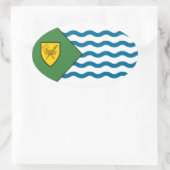 Vancouver-Flagge Ovaler Aufkleber (Tasche)