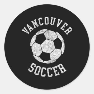 Vancouver Fußball Retro abgenutzt 90er Vintage  Runder Aufkleber