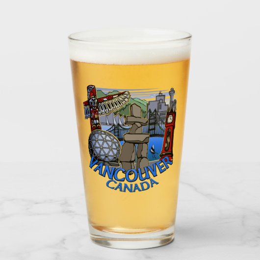 Vancouver Glass Vancouver Souvenir Glass Glas (Vorne (Gefüllt))