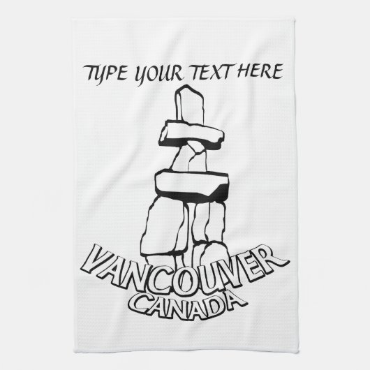 Vancouver Handtuch Personalisiert Vancouver Teetuc (Vertikal)