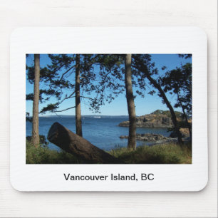 Vancouver-Insel-weiße Grenzmausunterlage Mousepad
