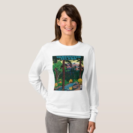 Vancouver-Insel-Werbungs-Plakat T-Shirt (Vorne ganz)
