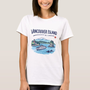 Vancouver Island BC Kanada Süße Skyline-Stadtansic T-Shirt