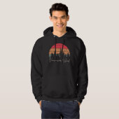 Vancouver Island British Colombia Retro Sunset Hoodie (Vorne ganz)