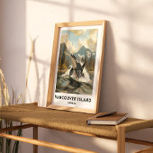 Vancouver Island Canada Travel Poster Orca