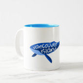 Vancouver Island Canada Whale Zweifarbige Tasse (Vorderseite Links)