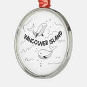 Vancouver Island Canada Whales Ornament Aus Metall (Links)