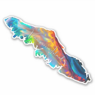 Vancouver Island Holographic Sticker Decal