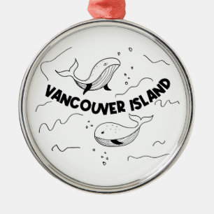 Vancouver Island Kanada Wale Ornament Aus Metall