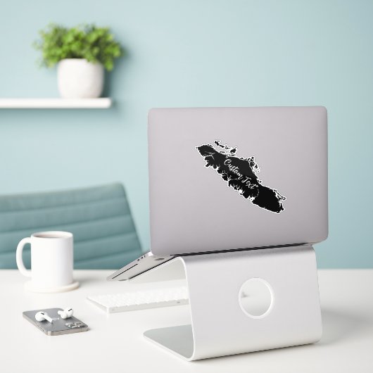 Vancouver Island Map Kontur Custom Sticker (Laptop auf Schreibtisch)