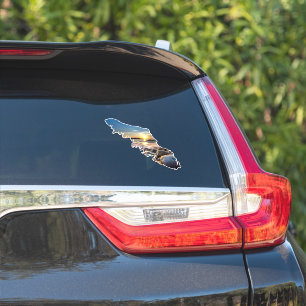 Vancouver Island Map Kontur - Sea shore BC Aufkleber