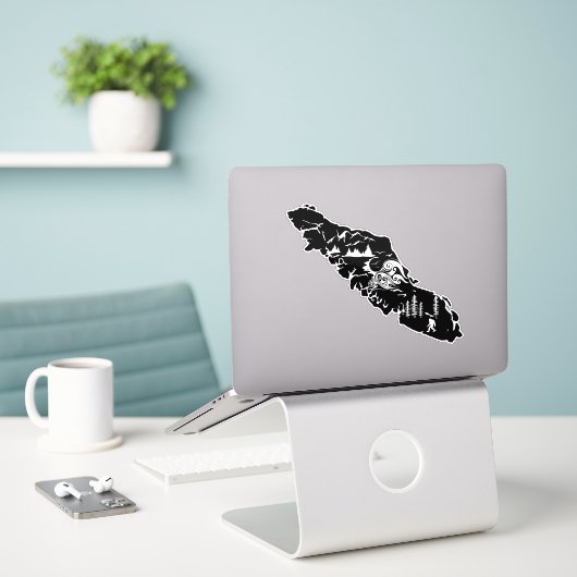 Vancouver Island Places West Coast Vinyl Sticker (Laptop auf Schreibtisch)