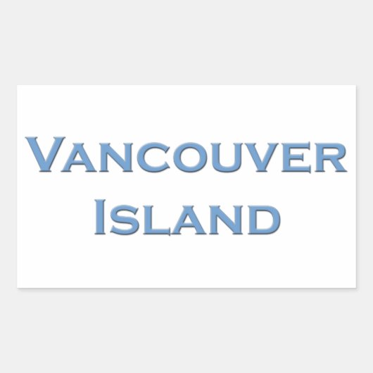 Vancouver Island Textsymbol Rechteckiger Aufkleber (Vorderseite)