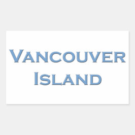 Vancouver Island Textsymbol Rechteckiger Aufkleber
