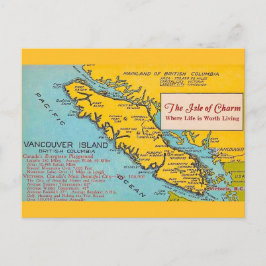 Vancouver Island Vintage-Karte Postkarte