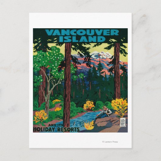 Vancouver Island Werbeplakat Postkarte (Vorderseite)
