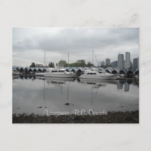 Vancouver Kanada Boote Postkarte (Vorderseite)
