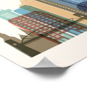 Vancouver, Kanada | City Skyline Poster (Ecke)