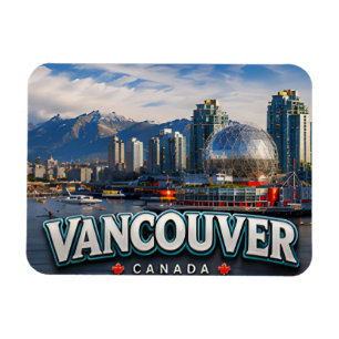 Vancouver Kanada Pazifische Berge Urbaner Reise 🌲 Magnet